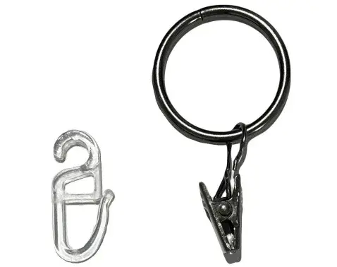 Krúžky so žabkou a háčikom na garnižu (10 ks) pre 16-20 mm,čierny nikel%