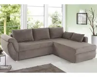 Rohová sedacia súprava Torgau, šedo-hnedá taupe štrukturovaná látka%