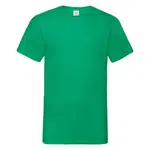 Zielona koszulka męska Valueweight V-Neck Fruit of the Loom