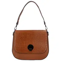 Dámska kožená crossbody kabelka svetlohnedá - ItalY Bettery Kroko