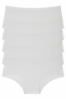 98545 Dewberry Women Panties High Waist Pack of 5-WHITE