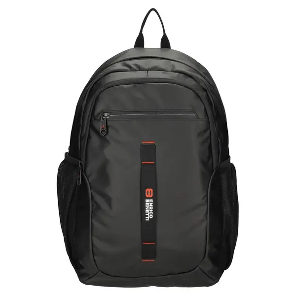 Moderný pánsky batoh Enrico Benetti Leo, polyester, na notebook 15" − čierna 24l