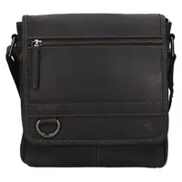 Pánska kožená taška cez rameno SendiDesign Greg - čierna