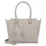 Dámska kožená kabelka Burkely Klarke - svetlo šedá