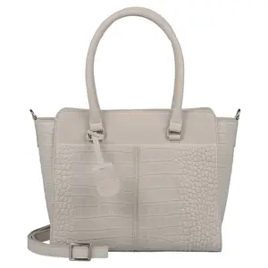 Dámska kožená kabelka Burkely Klarke - svetlo šedá