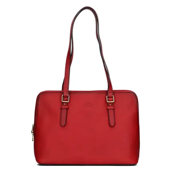 Elegantní dámská kožená kabelka Katana Wella - červená