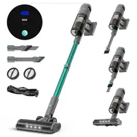 KCHE S10 Cordless Vacuum Cleaner 33kPa 400W 6 x 2200mAh Batteries 55min Runtime 6-stage Filtration 1.5L Dust Box Green