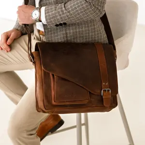 Pánská kožená taška přes rameno Greenwood Kane - koňak