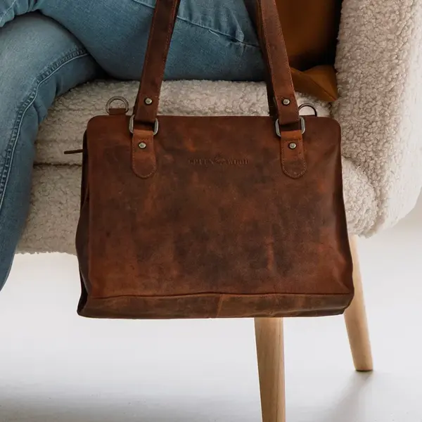 Dámská kožená kabelka Greenwood Roxana - hnědá