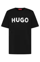 HUGO Tričko 'Dulivio'  čierna / biela