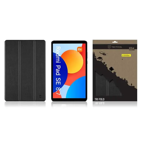 Flipové pouzdro Tactical Book Tri Fold pro Xiaomi Redmi Pad SE 8,7, černá