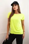 Kesi Dámská blůza s krátkým rukávem basic neon žlutý