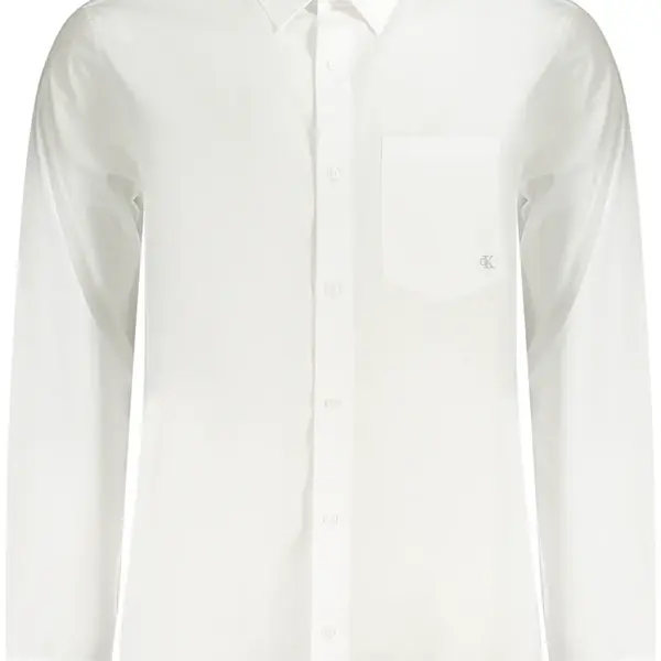Bílá košile s dlouhým rukávem Calvin Klein