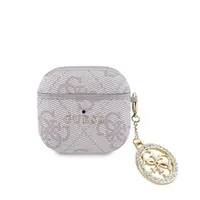 Pouzdro Guess 4G Script PC/PU Charm pro AirPods 4, růžová