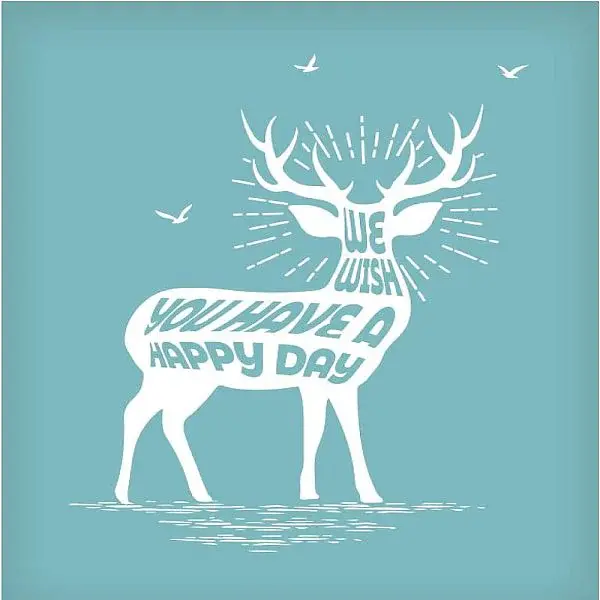 Christmas Reindeer Self-Adhesive Silk Screen Printing Stencil