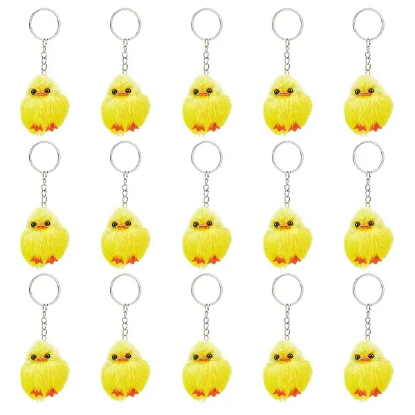 Cute Water Mink Mini Fur Chicken Pendant Bag Keychain
