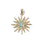 Brass Micro Pave Clear Cubic Zirconia Pendants