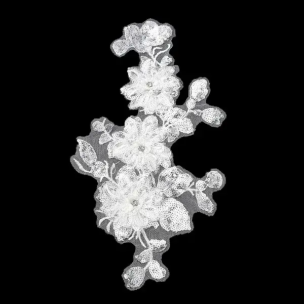 3D Flower Polyester Embroidery Sew on Appliques