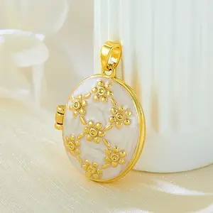 Brass Enamel Locket Pendants