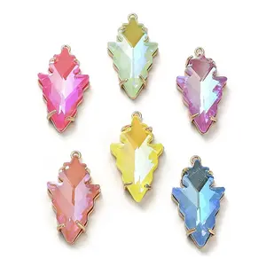 Glass with Golden Brass Pendants