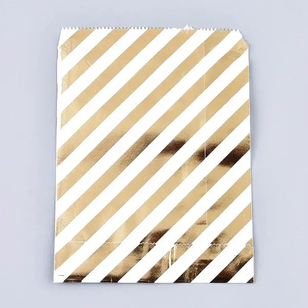 Diagonal Stripe Pattern Eco-Friendly Paper Bags