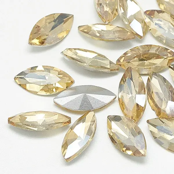 Pointed Back Glass Rhinestone Cabochons