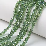 Electroplate Transparent Glass Beads Strands
