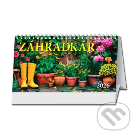 Stolový kalendár Záhradkár 2026 (riadkový, slovenské menné kalendárium)