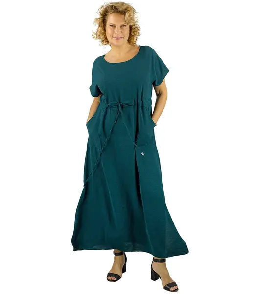 Pri Long maxi dress with waist tie "Summer Elegance"