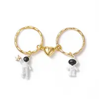 Baking Painted Alloy Astronaut Pendant Keychain