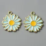 Light Gold Plated Alloy Enamel Pendants