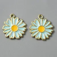 Light Gold Plated Alloy Enamel Pendants