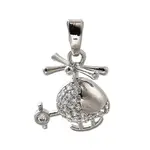 Brass Micro Pave Cubic Zirconia Charms