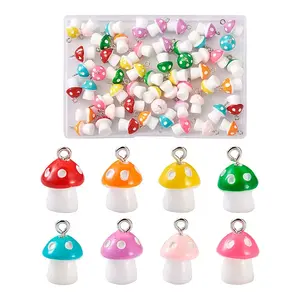 64 Pcs 8 Colors Plastic Pendants