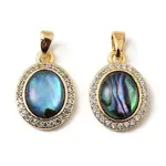 Brass Micro Pave Clear Cubic Zirconia Pendants