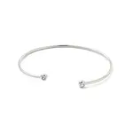 Clear Cubic Zirconia Open Cuff Bangle