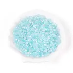 Transparent Spray Painted Glass Beads