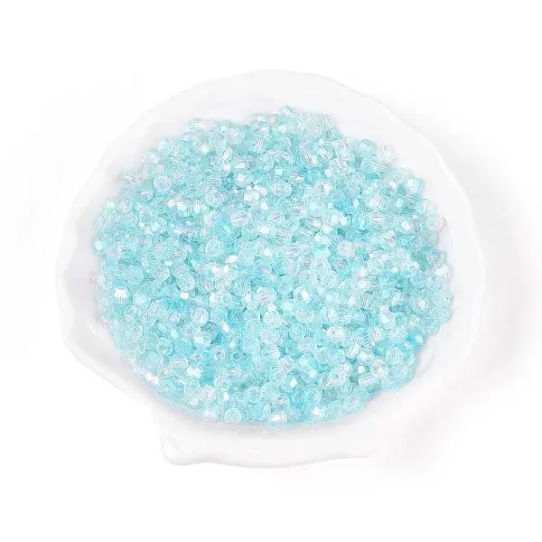 Transparent Spray Painted Glass Beads