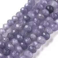 Dyed Natural Malaysia Jade Rondelle Beads Strands
