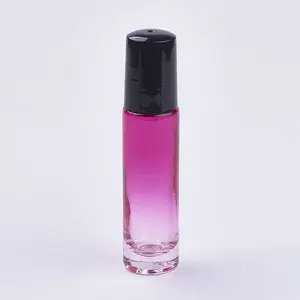 10ml Glass Gradient Color Essential Oil Empty Roller Ball Bottle
