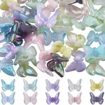 50Pcs 10 Colors Luminous UV Plating Rainbow Iridescent Acrylic Beads