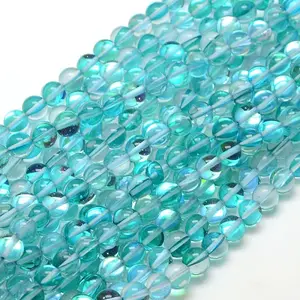 Synthetic Moonstone Beads Strands