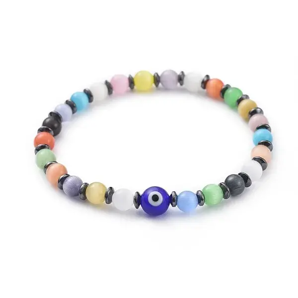 Cat Eye Beads Stretch Bracelets