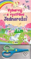 Vybarvuj a Vystřihni: Jednorožci (růžová)