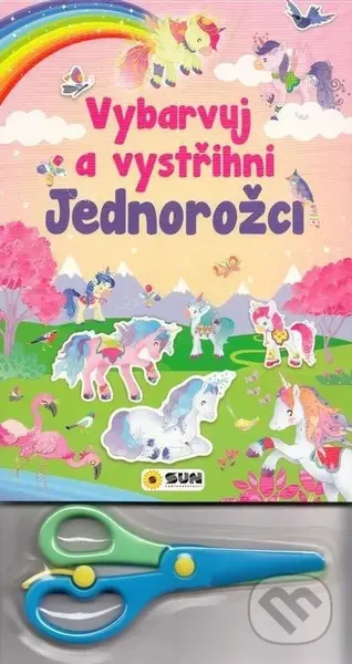 Vybarvuj a Vystřihni: Jednorožci (růžová)