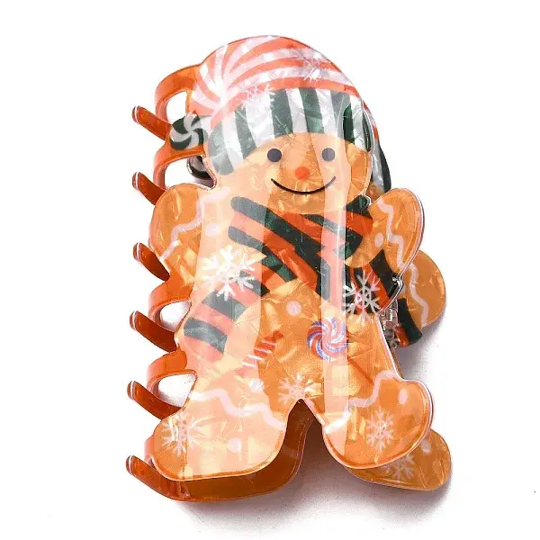 Christmas PVC Claw Hair Clips for Women Girls