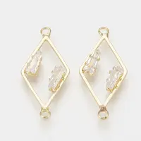 Brass Cubic Zirconia Links
