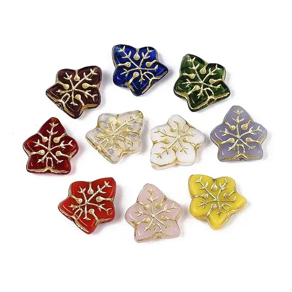 Leaf Glass Beads