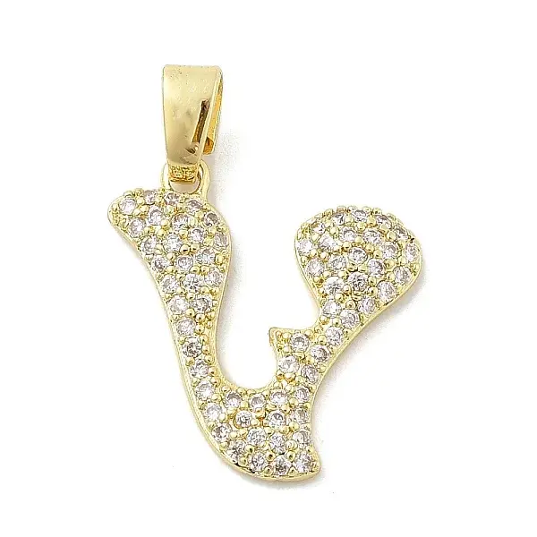 Brass Micro Pave Cubic Zirconia Pendants