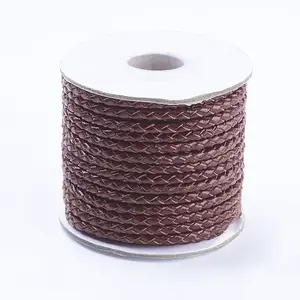 1 Roll Round Braided Cowhide Cords